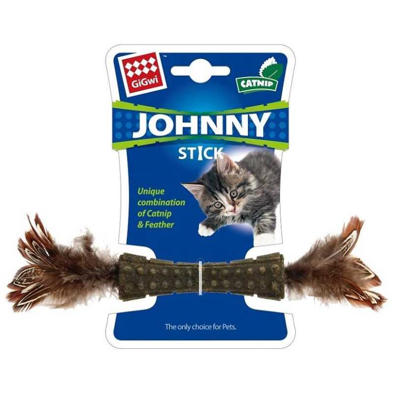 GiGwi Johnny Stick Catnip s oboustrannými peříčky