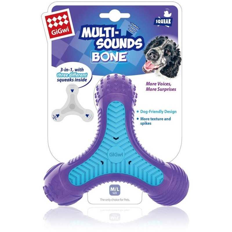 GiGwi Multi-Sounds Bone, 16x14cm
