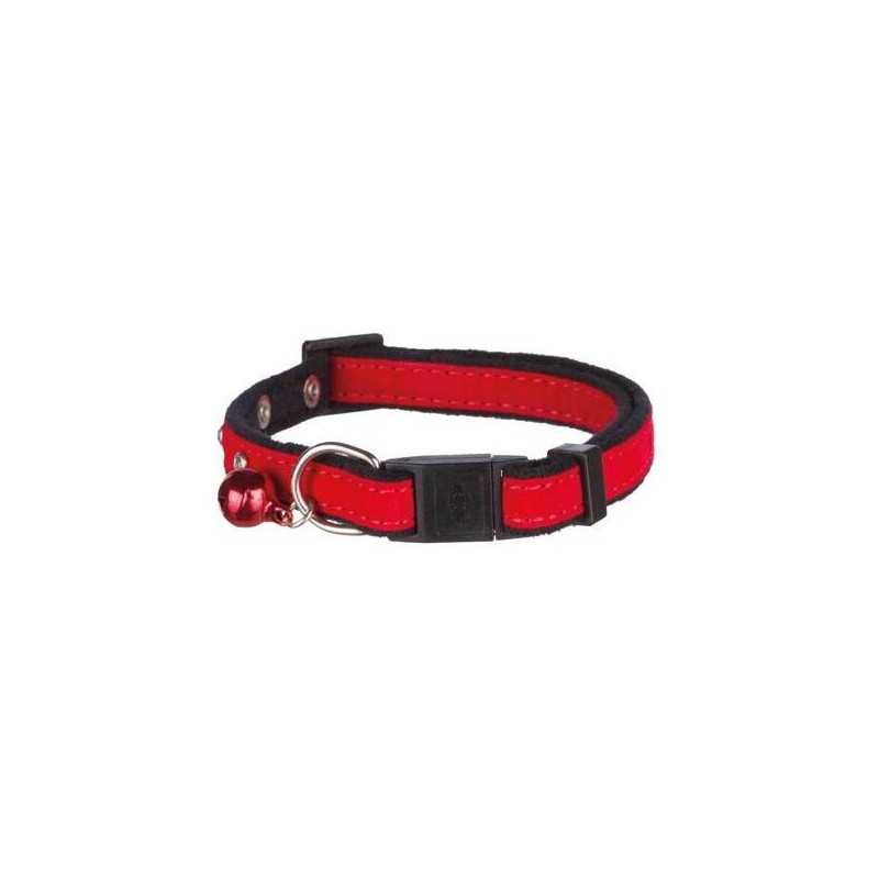 Obojek pro kočku semišový s ozdobou