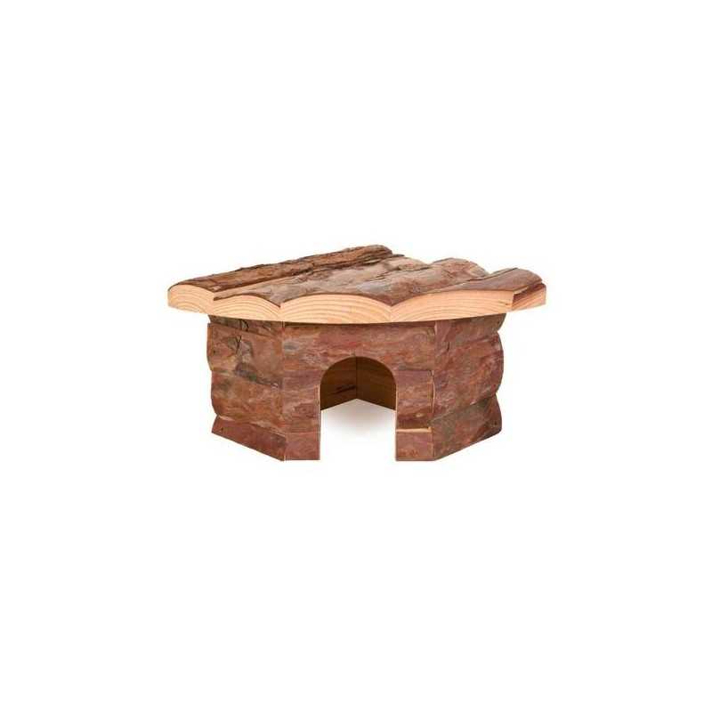 Dřevěný dům rohový JESPER, 32 x 13 x 21/21 cm, např. morče