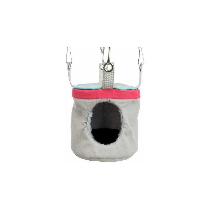 Šustící jeskyň pro křečka, na zavěšení do klece 10x9 cm