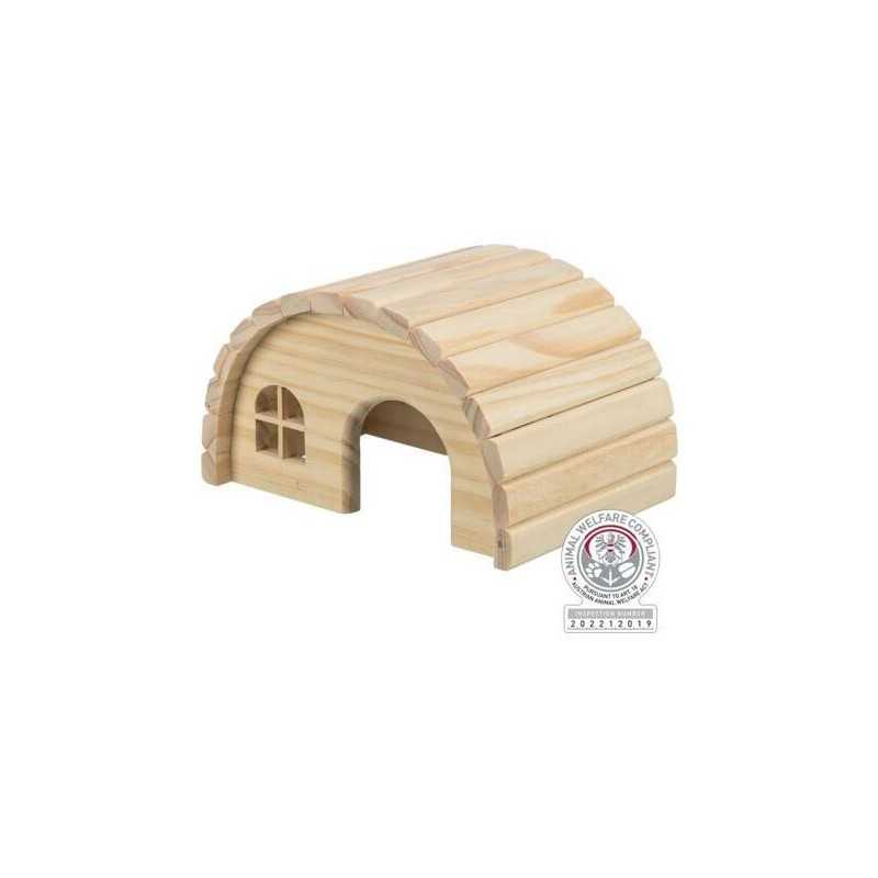 Dřevěné iglú pro hlodavce, 29 x 17 x 20 cm, např. morče