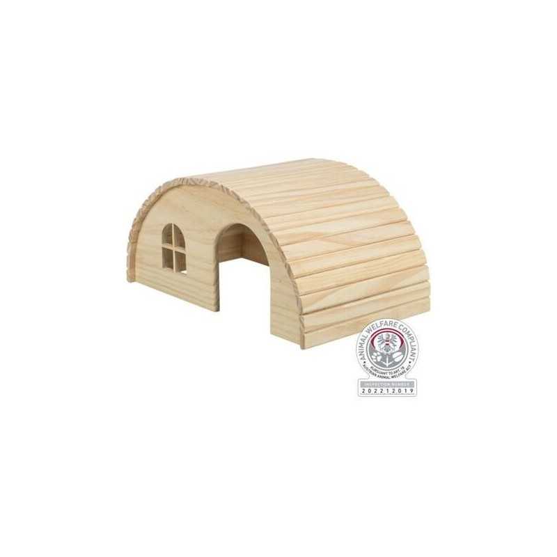 Dřevěné iglú pro hlodavce, 29 x 17 x 20 cm, např. morče
