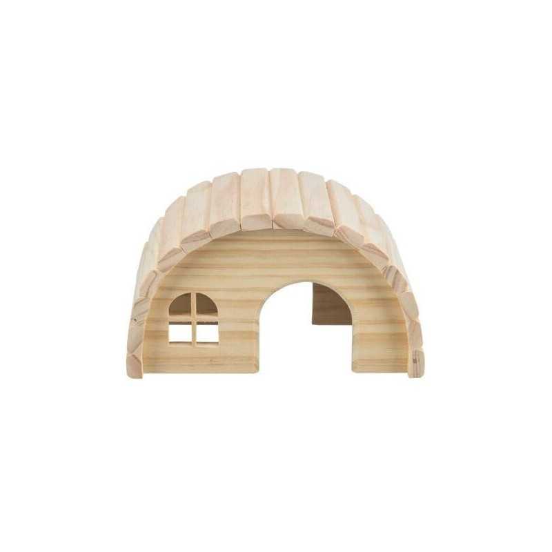 Dřevěné iglú pro hlodavce, 19 x 11 x 13 cm, např. myš+křeček
