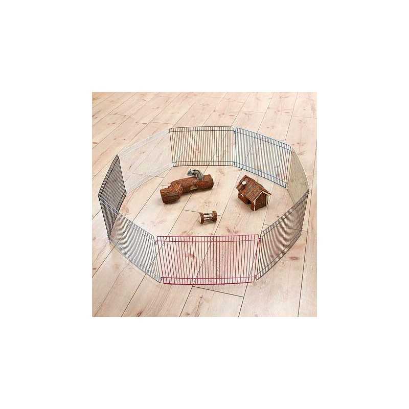 Kovová ohrádka, barvená pro malé hlodavce 8 dílů 34 x 23 cm, ø 86 cm