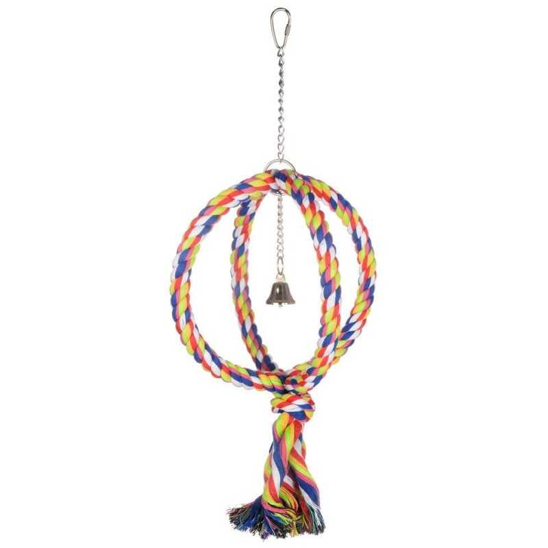 Bavlněný kruh se zvonkem, velký papoušek