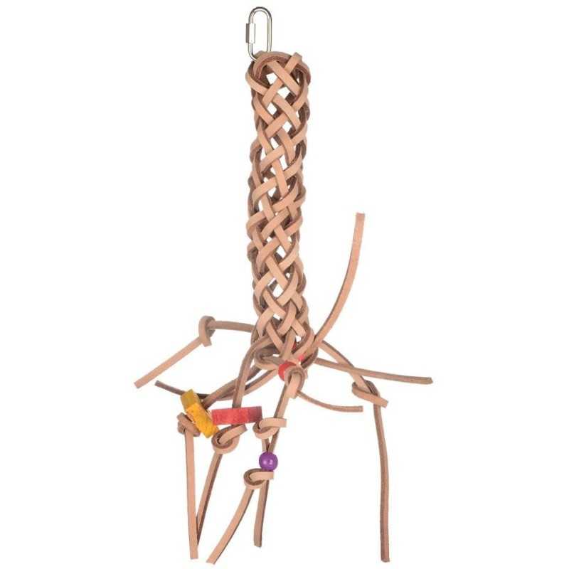 Pletená hračka s korálky, velký papoušek