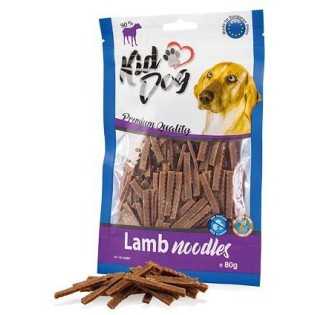KIDDOG masové nudličky - jehněčí měkké pro malé psy a kočky 80 g