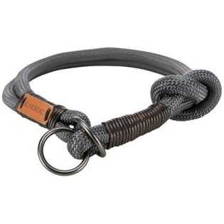 BE NORDIC polostahovací obojek, tmavošedá/hnědá, M: 45cm/8mm