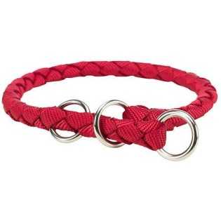 Nylonový obojek kulatý CAVO - červená, S-M: 35-41cm/ ø12mm