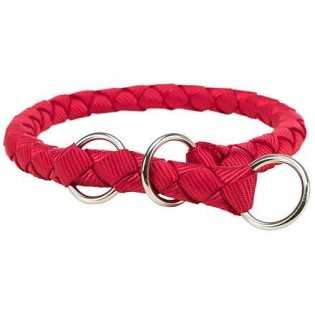 Nylonový obojek kulatý CAVO - červená, M-L: 43-51cm/ ø18mm