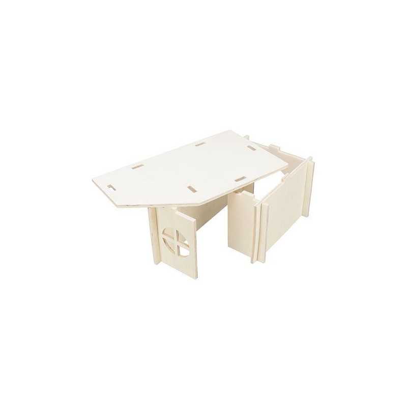 Skládací dřevěný domek HOLM - DOPRODEJ, 50 x 23 x 33 cm, např. králík