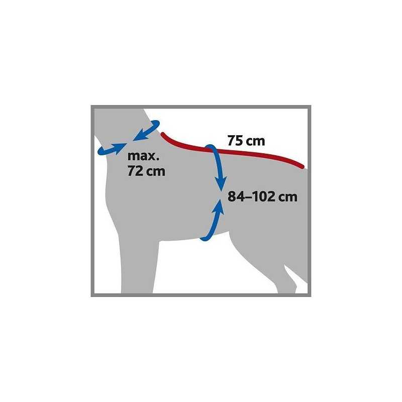 Koupací plášť / župan pro psy, šedá, L: 60 cm, pas: 66-82 cm