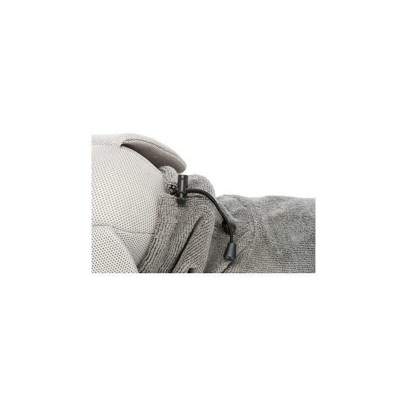 Koupací plášť / župan pro psy, šedá, M: 50 cm, pas: 60-76 cm