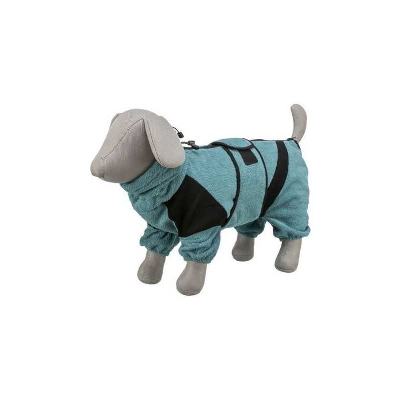 Froté župan / domácí overal pro psy, petrolejová, XS: 30 cm, pas: 35-56 cm