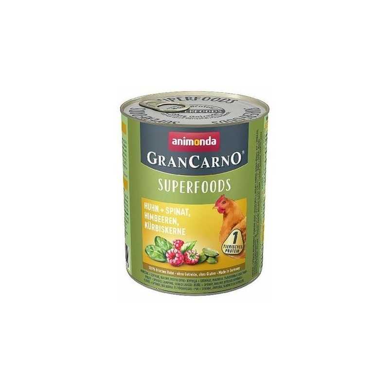 GRANCARNO Superfoods kuře,špenát,maliny,dýňová semínka 800 g pro psy