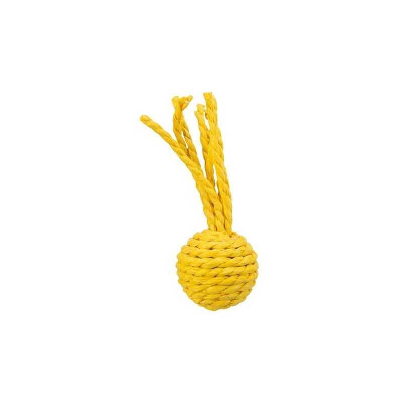 Chrastící míček, papírové lano, ø 4 × 11 cm