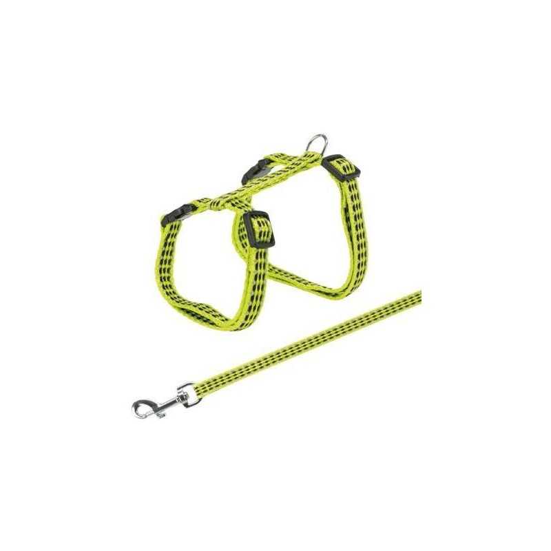 Reflexní postroj s vodítkem na kočku 22-42cm/10mm 1,2m