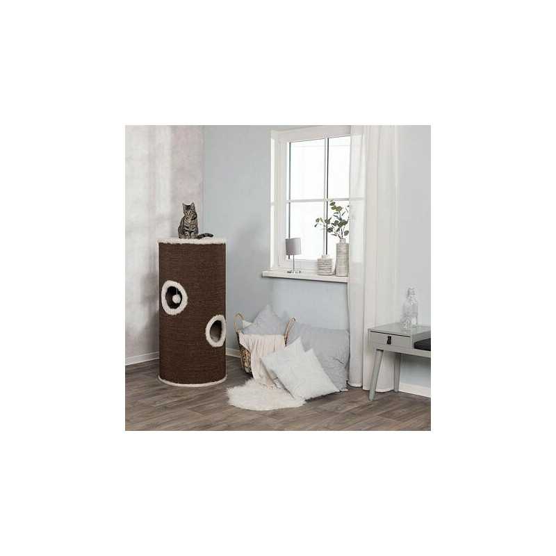 Škrábadlo VITUS Cat Tower, 115 cm, hnědo/krémové